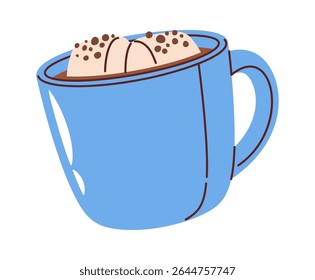 Hot chocolate drink cup cartoon