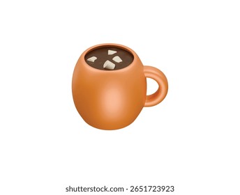  hot chocolate icon 3d illustration render