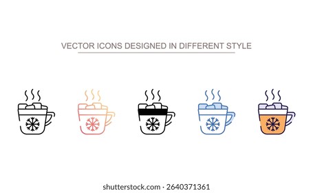 Hot Chocolate icon design with white background stock illustration