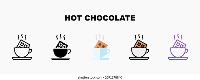 Hot Chocolate icon designed in outline flat glyph filled line and gradient. Perfect for website mobile app presentation and any other projects. Enjoy this icon for your project.