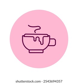 Hot Chocolate icon, chocolate, drink, beverage, warm pentaglow , editable vector icon, pixel perfect, illustrator ai file