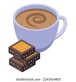 Hot chocolate icon isometric vector. Australian food. Travel cuisine