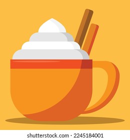 icono de chocolate caliente. Submesa para beber, otoño, etc.