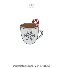 Hot Chocolate icon symbol vector illustration isolated on white background