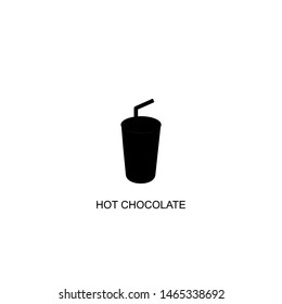hot chocolate icon vector black design
