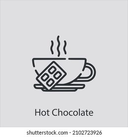 icono del vector del chocolate caliente.Icono editable.Signo de estilo lineal para usar diseño web y aplicaciones móviles,logotipo.Ilustración del símbolo.Gráficos vectoriales de píxeles - Vector