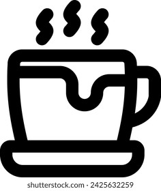 hot chocolate icon vector illustration asset element