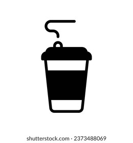 Hot Chocolate icon with white background vector stock illustration