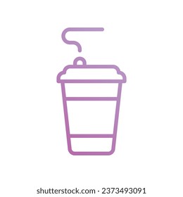 Icono de chocolate caliente con ilustración de material vectorial de fondo blanco
