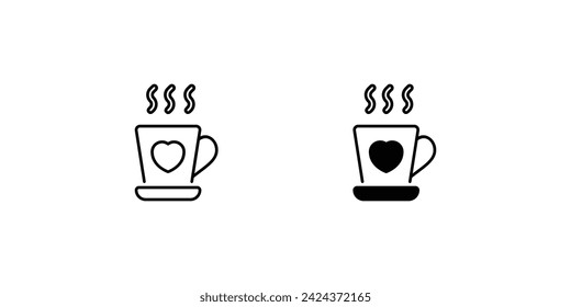 hot chocolate icon with white background vector stock illustration