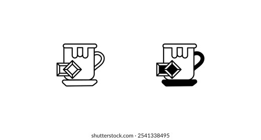 hot chocolate icon with white background vector stock illustration