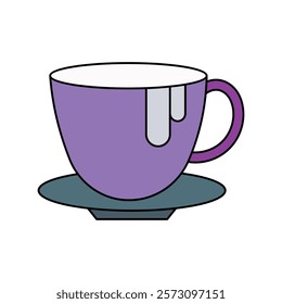 Hot Chocolate icon with white background vector stock illustration