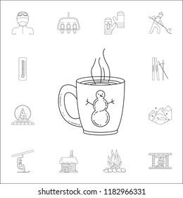 hot chocolate icon. Winter icons universal set for web and mobile