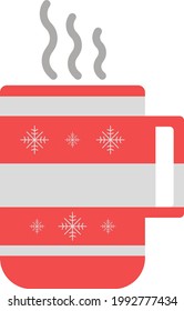 Hot chocolate, illustration, on a white background.