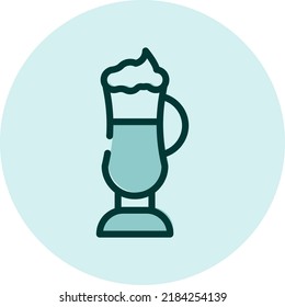 chocolate caliente, ilustración, vector sobre fondo blanco.