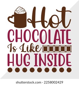 El Chocolate Caliente Es Como La Enorme Ilustración De Vectores Impresos Dentro De SVG
