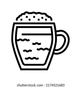 hot chocolate line icon vector. hot chocolate sign. isolated contour symbol black illustration