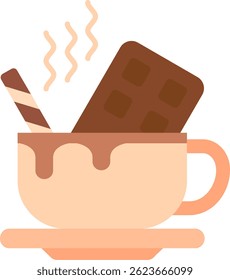 Hot Chocolate Line vector Icon Design