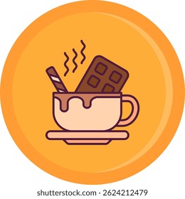 Hot Chocolate Line vector Icon Design