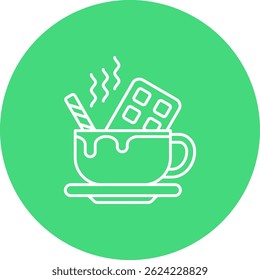 Hot Chocolate Line vector Icon Design