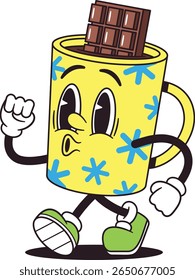 Hot chocolate mug cute character