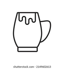 Hot Chocolate Mug Icon Design. Vector Illustration