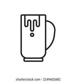 Hot Chocolate Mug Icon Design. Vector Illustration