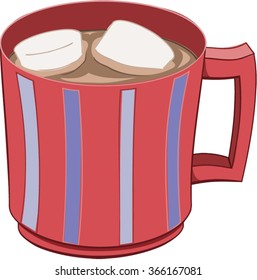 Hot Chocolate in Mug with Marshmallows 