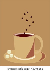 Hot chocolate mug - vector version