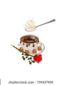 Hot chocolate postcard