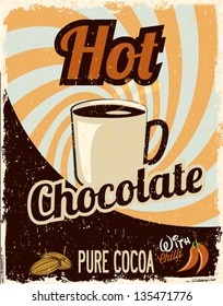 Retro de chocolate caliente