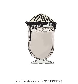 Hot Chocolate is scrumptious and warming in vector. Hot drink on an isolated white background.
