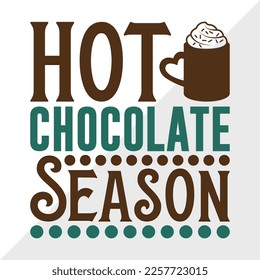 Ilustración vectorial SVG de temporada de chocolate caliente