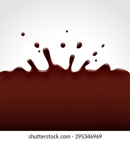 Placa de chocolate caliente sobre un vector de fondo blanco realista