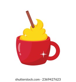 Hot chocolate vector colorful stickers Icon Design illustration. EPS 10 File