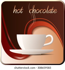 Hot Chocolate vector  icon for cafes and bistros.