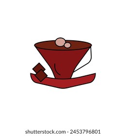 hot chocolate vector type icon