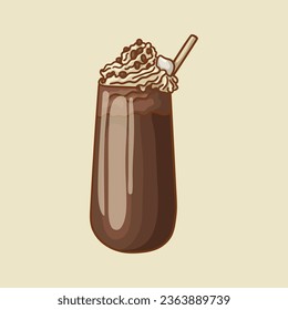 Hot chocolate with whipped cream.