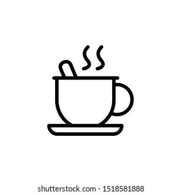 Hot chocolate, winter icon. Element of travel icon. Thin line icon