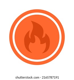 Hot Circle Icon. Vektorgrafik des Geschäftszeichens.