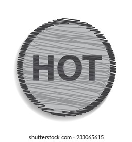 hot circular icon  on white background