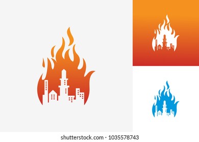 Hot City Logo Template Design Vector, Emblem, Design Concept, Creative Symbol, Icon