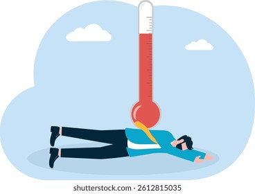Hot climate, tropical summer, global warming concept

