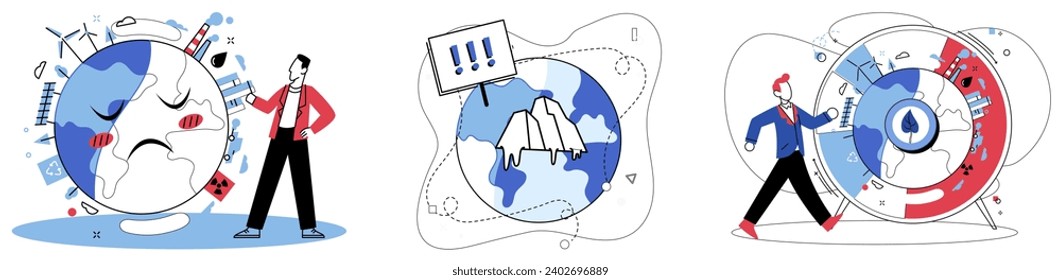 Hot climate vector illustration. The warming symphony atmosphere underscores urgency addressing hot climate issue High temperatures worldwide echo pervasive challenge a resounding call to combat hot