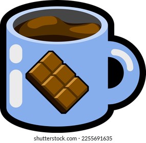 hot cocoa colorful vector icon