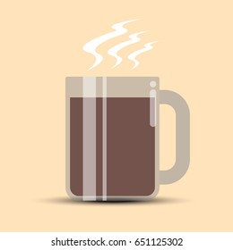 hot cocoa in the cup, vector illustration