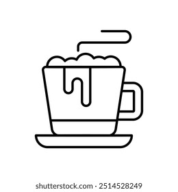Hot Cocoa icon isolated on a white background. Vector illustration.