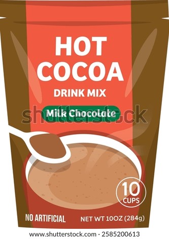 Hot Cocoa Powder on White Background