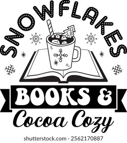Hot Cocoa Typography Chocolate vector Graphics Design.