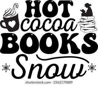 Hot Cocoa Typography Chocolate vector Graphics Design.